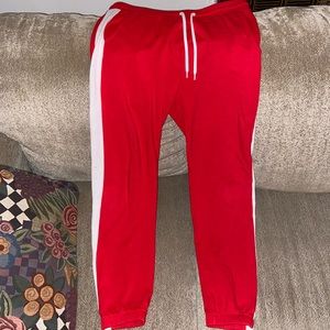 Unbranded Tagless Red White Stripe Sweatpants